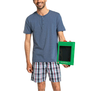 Knitted <b>Thermal</b> <b>Men's</b> Sleepwear Short Pajamas Bamboo <b>Pyjama</b> Sets For <b>Men</b> Custom Private Label Print Logo <b>Mens</b> Homewear Clothing - Product Image 1