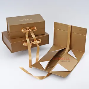 빈 접히는 화장용 선물 상자 호화스러운 금박지 선물 접을 수 있는 가발 포장 Foldable 마분지 상자