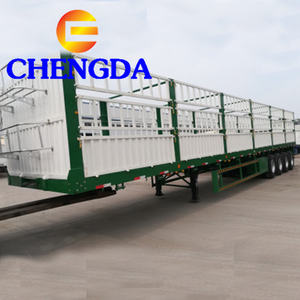 Semi-remorque à plateau latéral à 3-4 essieux, dimensions personnalisables, bon prix - Product Image 1