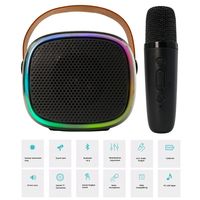 Conception professionnelle avec éclairage LED RVB, entrée AUX, double microphone KTV, commande vocale pour enceinte Bluetooth d'extérieur