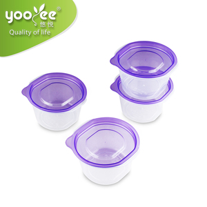 Conjunto de Caixas de Armazenamento de Plástico para Manter Alimentos Frescos 550ml x 4 Peças, Caixas e Recipientes Retangulares Modernos 17.8/15 - Product Image 2