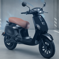 Scooter électrique vintage avec pneus de 12 pouces, 1200W, 60V, en alliage d'aluminium, batterie amovible, deux roues, étanche, 55KM/H, autonomie de 120KM