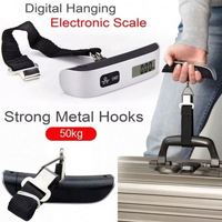 Balance électronique portable avec écran LCD numérique 110 lb/50 kg, pour peser les bagages, les valises, les sacs de voyage