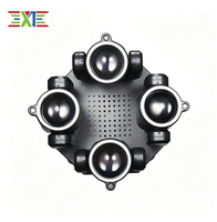Projecteur LED RGBW portable 150W avec contrôle DMX512 et effets laser pour l'éclairage de scène professionnel, mariages et DJ