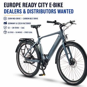 Vélo électrique 27,5 pouces avec transmission par courroie en carbone, moteur central VINKA 250W, batterie 36V 10Ah, freins à disque hydrauliques - Product Image 1