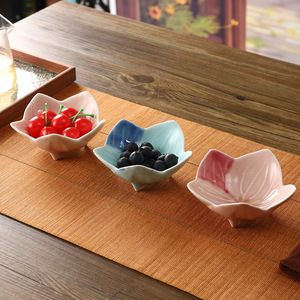 Mystic Arts Floral Ceramic <b>Dish</b> 3-Piece <b>Set</b> For Fruit Dessert Tea <b>Serving</b> Home Decor - Product Image 2