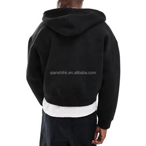 Sweat à capuche oversize en molleton français, 100% coton, de qualité supérieure, avec fermeture éclair, pour streetwear, fabriqué par des designers - Product Image 4