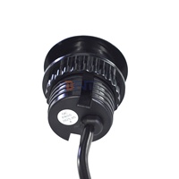 Prise de courant encastrable pour table et canapé, IP44, 1 prise USB de type A+C, diamètre 50 mm, en PC noir, autoportante