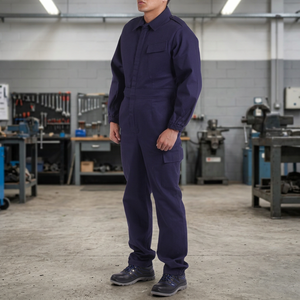 Overol de Trabajo de Manga Larga Azul Marino para Hombre, Uniforme Industrial Cómodo - Product Image 3