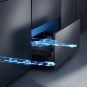 Unihopper Aluminum Alloy Drawer Basket Double Layer Kitchen Cabinet With Buffer Damping <b>Pull</b> Out Storage For Pots And Dishes - Product Image 2