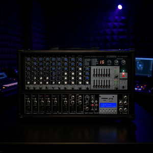 Mezclador de Audio de 5 Núcleos y 12 Canales, 4800 W, 240 V, USB, Bluetooth, SD, Pantalla LCD Digital, Salida Estéreo, Consola Profesional para DJ - Product Image 2