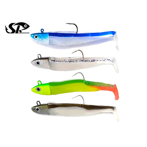 SUPERIORFISHING-Appât méné noir en plastique souple avec tête de gabarit en plomb XL01 - Product Image 1