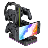 Station de Recharge pour Nintendo Switch 2, Support pour Manettes et Casque, Organisateur Multi-Appareils, Étagère de Rangement