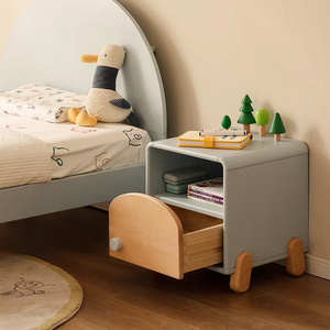 <span class=keywords><strong>Comodino</strong></span> in Legno a 2 Ripiani Facile da Pulire con Maniglia <span class=keywords><strong>per</strong></span> Camera dei Bambini - Product Image 2