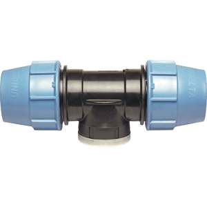 HDPE plástico hembra T 90 ° X 4 \ "X 90 ° PN16 presión 50mm Tamaño de tubería para fontanería agua superficie lisa caja de fundición de soldadura - Product Image 1