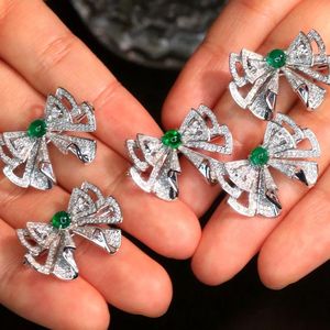 Xinfly ทอง18K มรกตเพชรธรรมชาติจี้เข็มกลัดเครื่องประดับตามสั่ง - Product Image 4