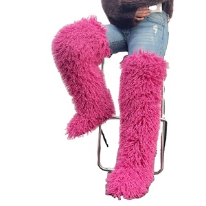 Chaussures en fourrure moelleuse et chaude pour femmes 2026, <span class=keywords><strong>bottes</strong></span> de neige pour femmes, <span class=keywords><strong>bottes</strong></span> en fausse fourrure <span class=keywords><strong>au</strong></span>-<span class=keywords><strong>dessus</strong></span> <span class=keywords><strong>du</strong></span> <span class=keywords><strong>genou</strong></span> - Product Image 1