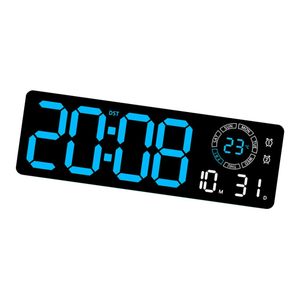 Large <b>LED</b> Digital Wall <b>Clock</b> Multi Info Display with Night Light Dual Alarm for Home Office Modern Decor - Product Image 3