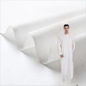 Multi color liso sostenible suave 45 algodón 55 Lino <span class=keywords><strong>RAB</strong></span> thobe thawb tela/Tela de ropa blanca musulmana - Product Image 3