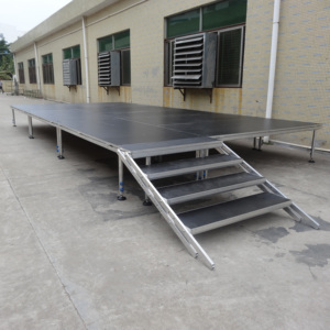 Escenario Portátil de Aluminio Ligero de 4x8 pies para Exteriores con Fácil Montaje para Decoración de Bodas y Eventos - Product Image 6