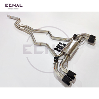 Sistema de Escape con Válvula Eléctrica Ecnal Valvetronic para BMW G42 M240i B58 3.0T 2018-2023, Tubo en Z de Acero Inoxidable SS304