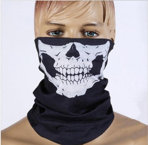 Bandana Magique Multifonction Sans Couture, Foulard d'Halloween, Masque Crâne et Visage de Fantôme, Cache-cou pour Activités de Plein Air, en Polyester et Spandex - Product Image 5