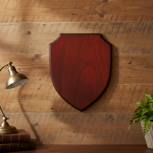 Insegna da Parete in Legno Crest Mahogany Shield 200x250x15 Senza Scatola - Product Image 3