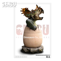 Drôle fait main Poubelle Publique En Fiber De Verre Dinosaure Poubelle