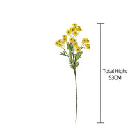 MW66001 Arrangements floraux de fleurs artificielles en fausse soie de camomille avec branche de tige marguerite sauvage pour les décorations de fête de mariage à la maison