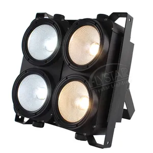 Harga Peralatan DJ DMX 4*100 W COB Warm White 4 Mata LED Pemirsa Blinders