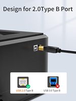 Câble USB C USB B pour ordinateur portable Pro Air Printer Digital Piano MIDI DJ Controller Space Camera-2m 5m de long Pur Cuivre PVC