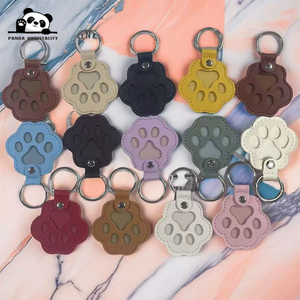 Porte-clés commémoratifs pour animaux de compagnie en cuir, avec pendentifs patte de chien et rangement pour poils de chien et de chat - Product Image 2