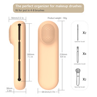 Sac de pinceaux de maquillage support en silicone pour sac à cosmétiques étui porte-pochette organisateur à la mode porte-pinceaux pour visage garde