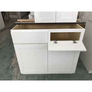 Giá Tốt Chất Lượng Tốt Sơn Trắng Rắn Gỗ Tủ Bếp Đặt Cho Căn Hộ Nơi Cư Trú - Product Image 3