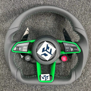 Volant de voiture en cuir Nappa adapté aux modèles Audi TT TTS TTMK2 TTMK3 R8 RS S3 S8 A3 A4 A5 A6 A6L A7 Q3 Q2 <span class=keywords><strong>Q6</strong></span> Q7 Q8 - Accessoires automobiles - Product Image 1