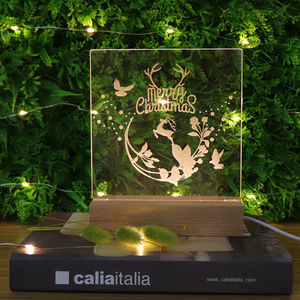 Natale lampare Decorativas 3D luce notturna acrilico <span class=keywords><strong>lampada</strong></span> Mood per i bambini - Product Image 3