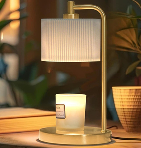 Lámpara de Mesa Moderna Ajustable con Pantalla de Cristal Amarillo, E26 AC LED 2700K, Luz Cálida Suave, Cuello Flexible para Decoración de Dormitorio - Product Image 6