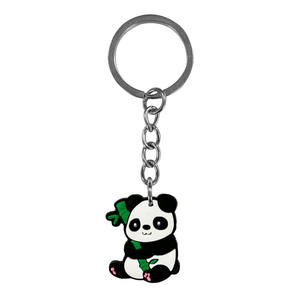 Ensemble de porte-clés en PVC Panda mignon Porte-clés assortis de dessins animés Panda Porte-clés sur le thème des animaux pour les enfants amoureux du panda - Product Image 4