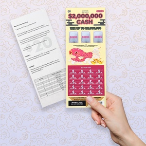 Características de seguridad del sello dorado Impresión de lotería Scratch and Win Cards Contraseña aleatoria Datos Scratch Card - Product Image 2