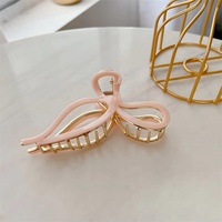 Pince à cheveux en alliage de 11.5cm, grande pince à cheveux en forme de papillon pour cheveux épais