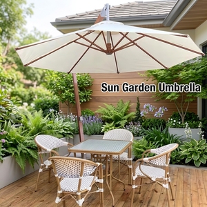 Parasol de jardin carré ou rectangulaire avec poteau central pour terrasse, table de repas extérieure, toile de protection solaire pour salon - Product Image 3
