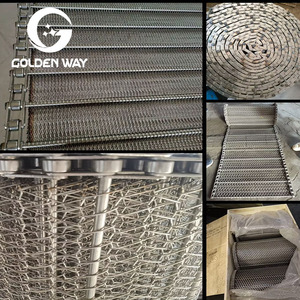 สายการผลิตทางอุตสาหกรรมสายสแตนเลสแบบตาข่ายเกลียวสายพานสานแบบสมดุลสายพานสานแบบธรรมดา - Product Image 4