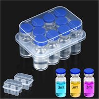 En stock : Boîte de stockage en plastique pour poudre lyophilisée, flacon de peptide vaccinal, flacon transparent Cillin 3ml, 5ml, 7ml