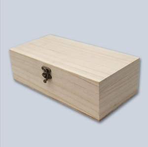 Boîte à bijoux en bois Paulownia inachevée <span class=keywords><strong>bac</strong></span> de rangement à couvercle à charnière bon marché pour l'emballage de cadeaux pour les bijoux et les petits articles - Product Image 6