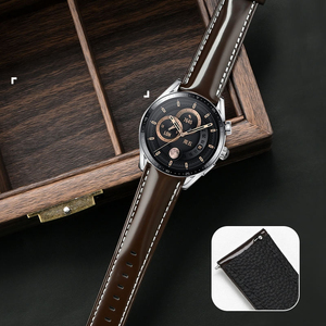 Cinturino per Orologio in Vera Pelle Liscia Imbottita con Sgancio Rapido per <span class=keywords><strong>Huawei</strong></span> - Product Image 3
