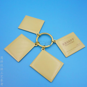 <b>Snoopy</b> Cartoon Keychain Zinc Alloy Rectangle 45mm Silk Screen Printing Epoxy Resin Pendant Business <b>Gift</b> - Product Image 3