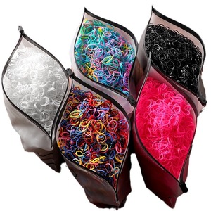 Paquete de 1000 Piezas de Bandas Elásticas para el Cabello de Goma para Niños, Color Caramelo, Lindas, Desechables, Accesorios para el Cabello para Niñas - Product Image 2