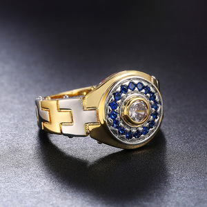 Anello di Fidanzamento F592 in Oro 18K con Zaffiro, Taglio Brillante Rotondo, Pietra Principale Naturale Colore D - Product Image 4