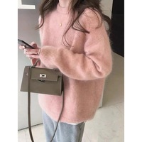 Pull-over en tricot lavable et doux à col ras du cou 100% 2 plis en cachemire 100% laine pour femmes Damen