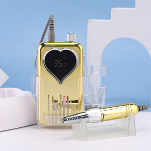 2025 Nail Tech Perceuse Usine <span class=keywords><strong>Coeur</strong></span> Forme Sans Fil Perceuse À Ongles 35000rpm Rechargeable Vernis Électrique Perceuse À Ongles Fichier Salon Maison - Product Image 2